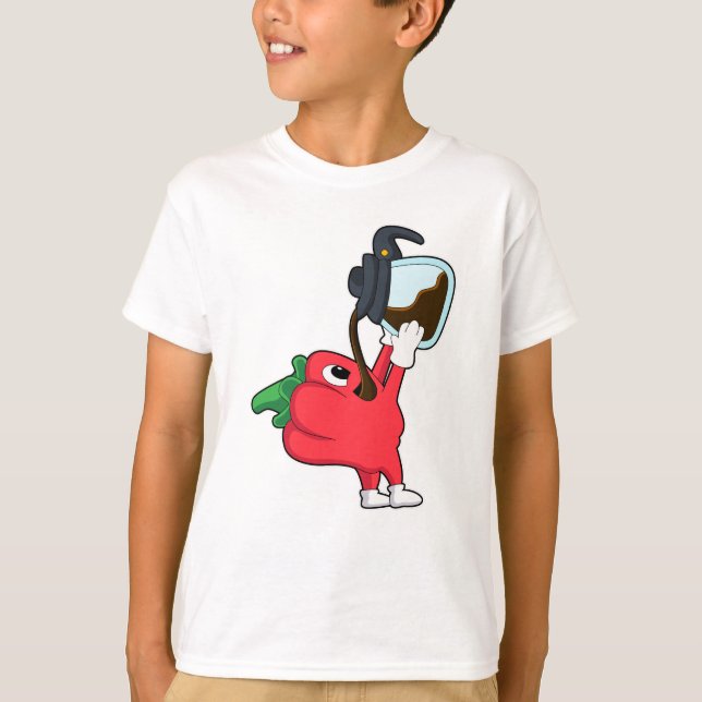 Pfeffer mit Kaffee T-Shirt (Vorderseite)