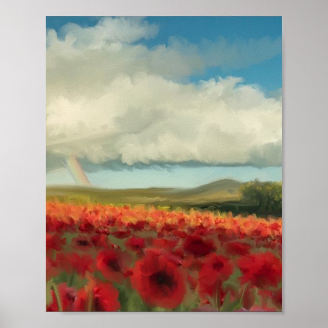 Pfeffer, Regenbogen und Puffwolken Poster (Vorne)