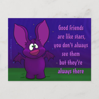 Pfeffer the Bat, w/quote postcard Postkarte