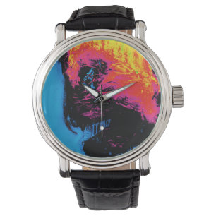 Pfeffer und Kunststoffschall Armbanduhr