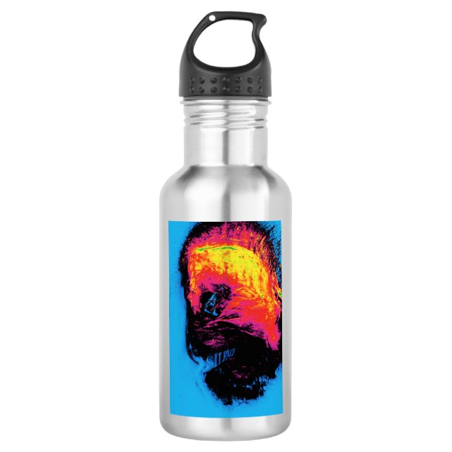 Pfeffer und Kunststoffschall Edelstahlflasche (Vorderseite)