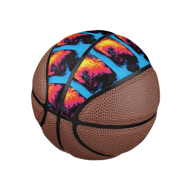 Pfeffer und Kunststoffschall Mini Basketball (angewinkelt)