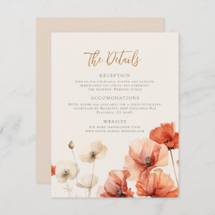 Pfeffer und Wildblumen Die Details Hochzeit Feiertagskarte