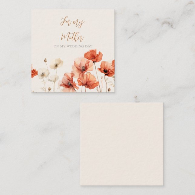 Pfeffer und Wildblumen für meine Mutter Mitteilungskarte (Vorne/Hinten)