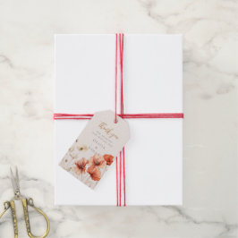 Pfeffer und Wildblumen Hochzeit Geschenkanhänger