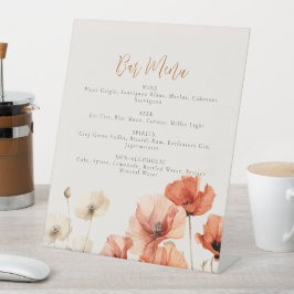 Pfeffer und Wildblumen Hochzeit Sockelschild