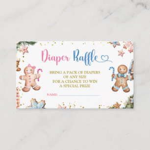 Pfefferkuchen-Geschlechterenthüllung-Windel-Raffle Begleitkarte