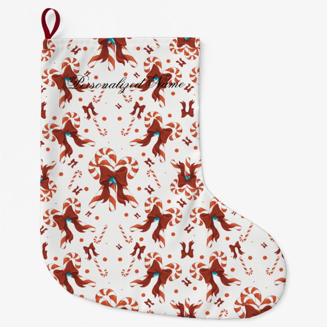 Pfefferminz-Charm-Weihnachtsstrumpf Großer Weihnachtsstrumpf (Vorderseite)