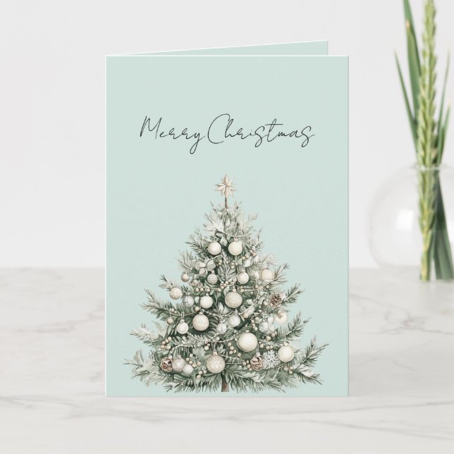 Pfefferminz-Christbaumschmuck Karte (Vorderseite)