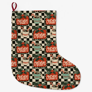 Pfefferminz-Diner-Weihnachtsmantel-Magie Großer Weihnachtsstrumpf