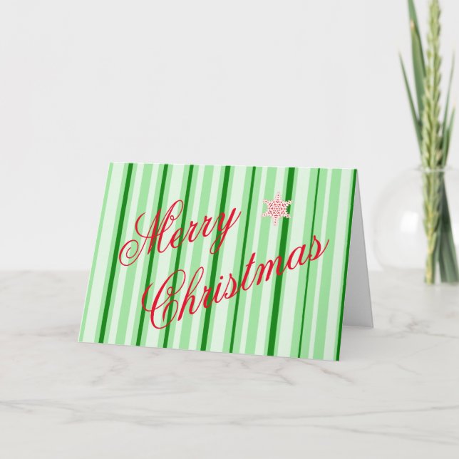 Pfefferminz Frohe Weihnachtskarte Karte (Vorderseite)