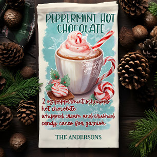 Pfefferminz-Hot-Chocolate-Weihnachts-Cocktail-Reze Geschirrtuch