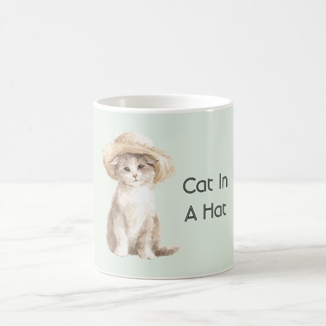Pfefferminz-Katze in einem Hut   Kaffeetasse (Mittel)