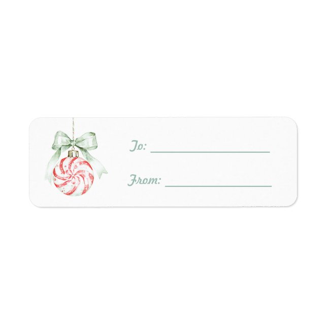 Pfefferminz-Mint-Schleife Weihnachten (Vorne)