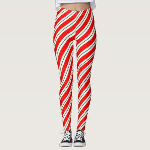 Pfefferminz-Süßigkeits-Streifen-Feiertags-Leggin Leggings