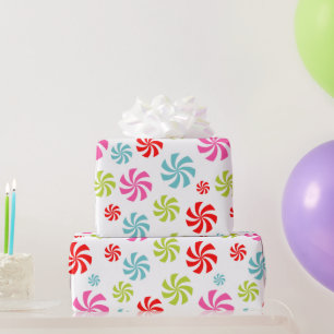 Pfefferminz-Swirbel-Muster – Farbige Bonbon-Design Geschenkpapier
