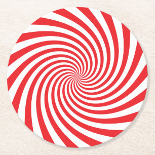 Pfefferminz-Swirbelmuster Runder Pappuntersetzer