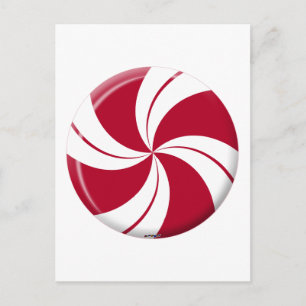 Pfefferminz-Swirllinien-Süßigkeit Postkarte