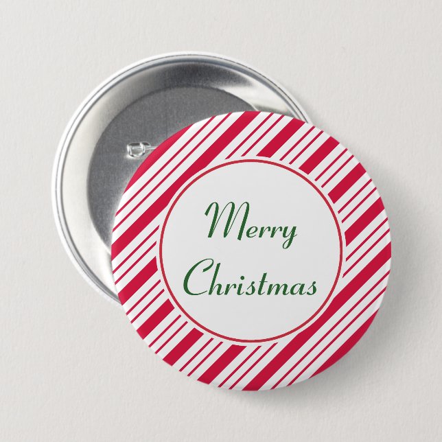 Pfefferminz-Weihnachts-Button Button (Vorne & Hinten)