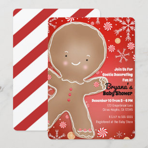 Pfefferminz-Weihnachtsmann-Fest-Babyparty Einladung