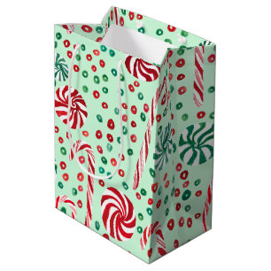 Pfefferminze Candy Canes Gemütlicher Winterurlaub Mittlere Geschenktüte