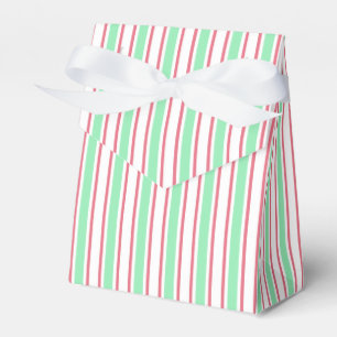 Pfefferminzgrün, rosa und weiße Streifen aus Süßig Geschenkschachtel