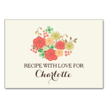 Pfefferminzkarten mit blumengeschmücktem Brautpart