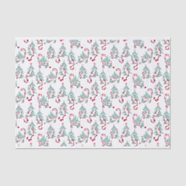 Pfefferminzkatzen und Weihnachtsbäume Seidenpapier