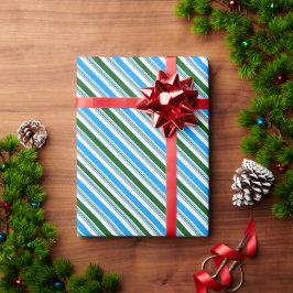 Pfefferminzstreifen, grün und blau geschenkpapier