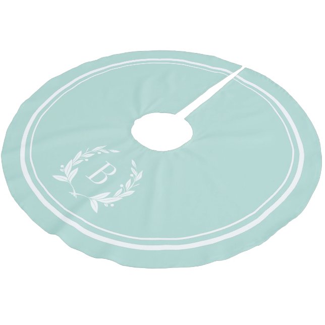 Pfefferstreifen und Kürbisröcke Polyester Weihnachtsbaumdecke (Schrägansicht)