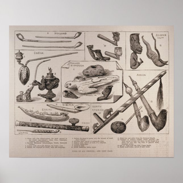 Pfeife aller Völker Poster (Vorne)