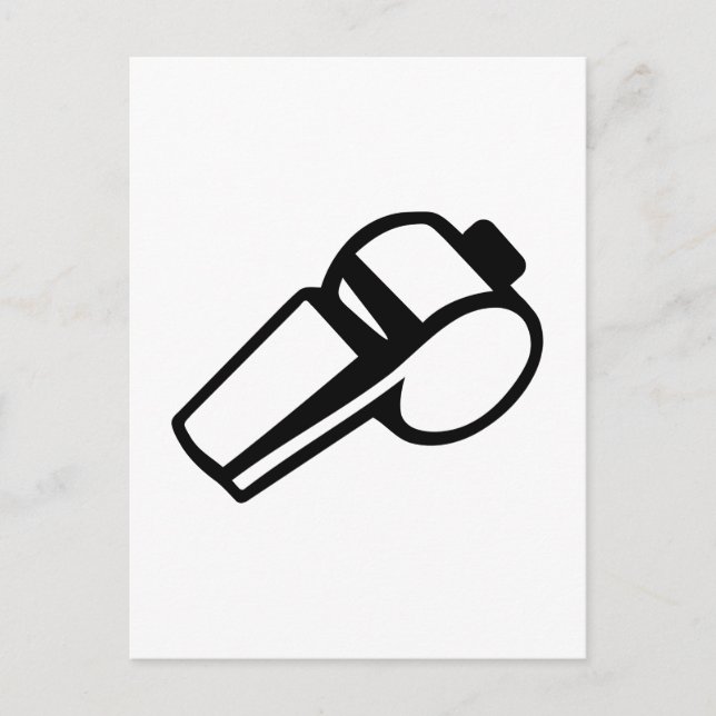 Pfeife des Coach-Schiedsrichters Postkarte (Vorderseite)