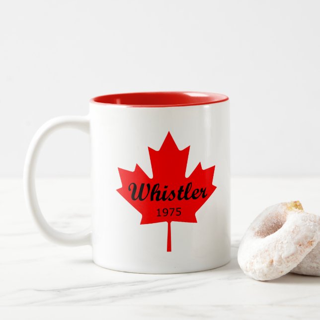 Pfeifen Kanada 1975 Farbe des roten Ahornblattes Zweifarbige Tasse (Mit Donut)