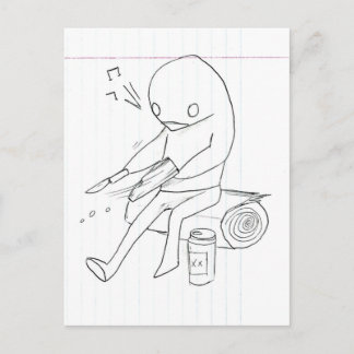 Pfeifen und Trinken Postkarte