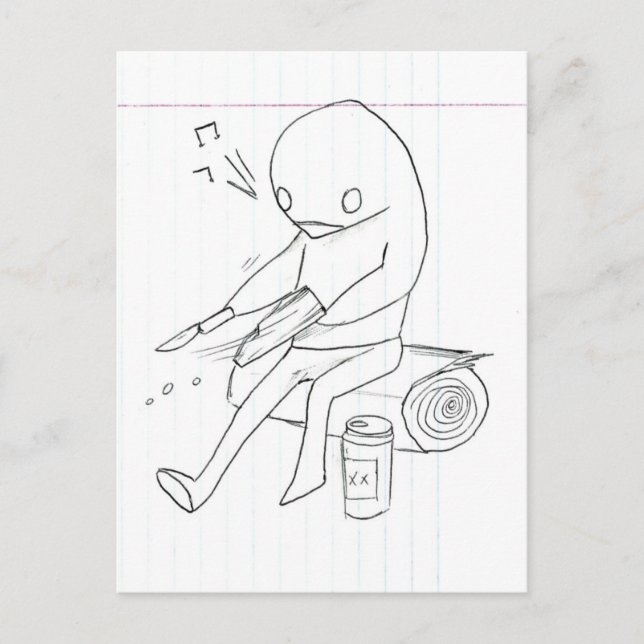 Pfeifen und Trinken Postkarte (Vorderseite)