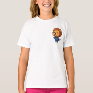 Pfeifender Trainer Löwe Chibi Kinder T-Shirt