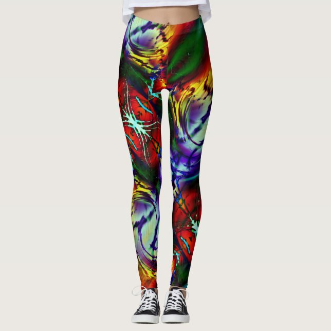 Pfeifenfarbe Leggings (Vorderseite)