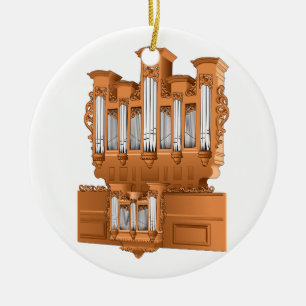 Pfeifenorgel, Kirchen-Organ-Grafik Brown Keramikornament