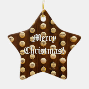 Pfeifenorgelendgriffe Weihnachtsverzierung Keramik Ornament