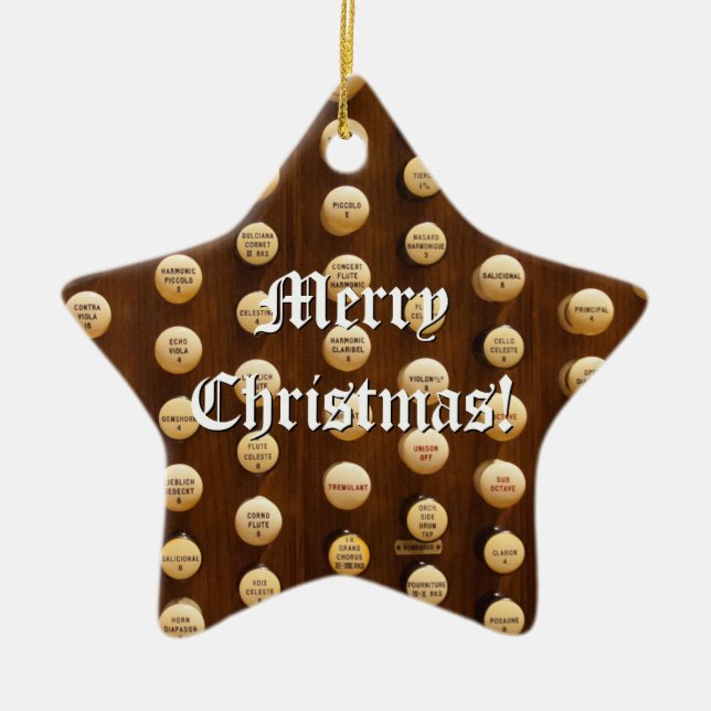 Pfeifenorgelendgriffe Weihnachtsverzierung Keramik Ornament (Vorne)