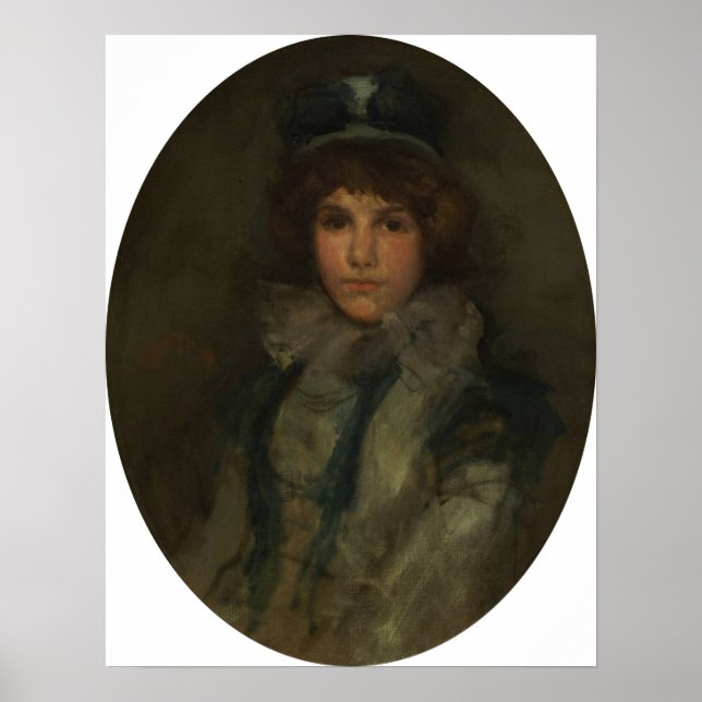 Pfeifer - Blau und Koralle der kleine blaue Bonnet Poster (Vorne)