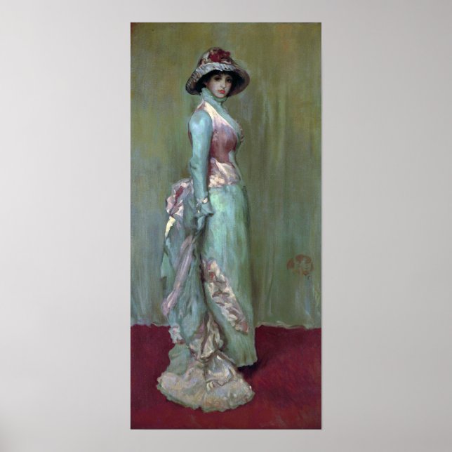 Pfeifer - Harmonie in Rosa und Grau Lady Meux Poster (Vorne)