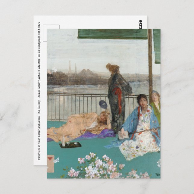 Pfeifer - Variationen in Farbe und Grün Postkarte (Vorne/Hinten)