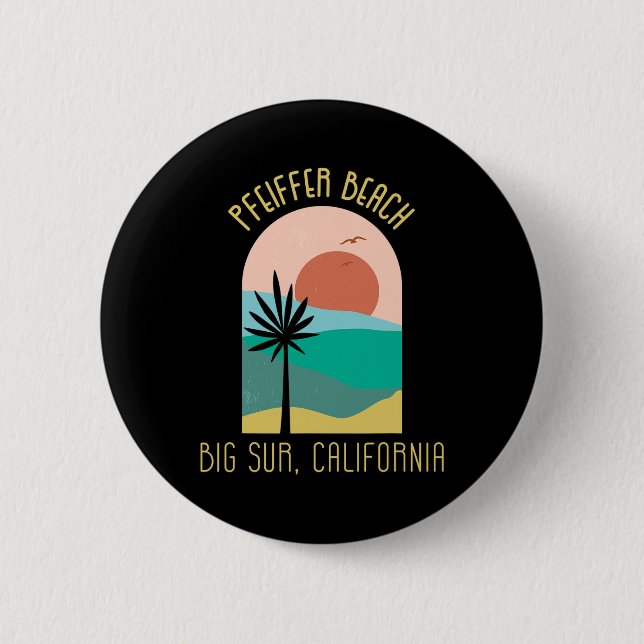 Pfeiffer Beach Big Sur Kalifornien - Boho Urlaub  Button (Vorderseite)