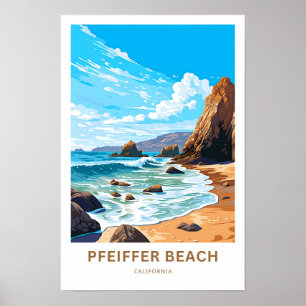 Pfeiffer Beach California Travel Print Poster