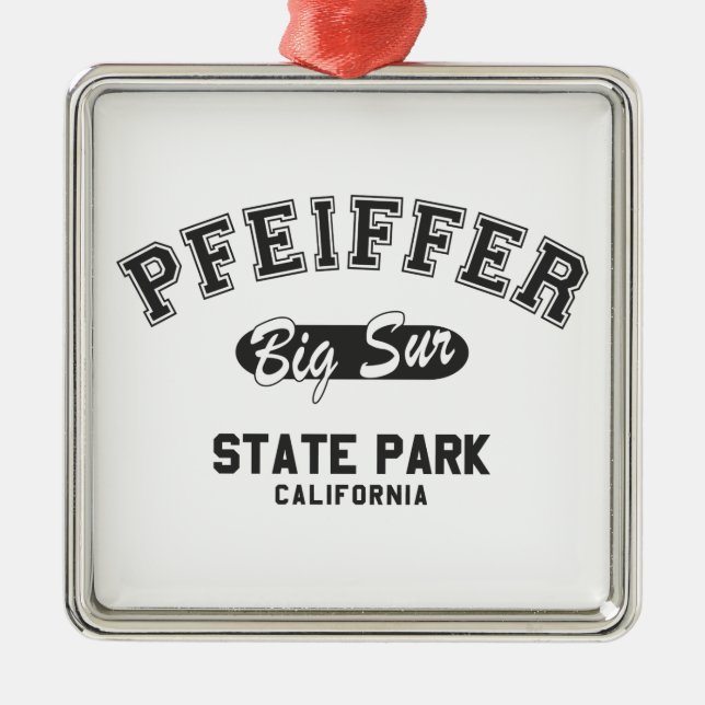 Pfeiffer Big Sur Staat Park, Kalifornien Ornament Aus Metall (Vorne)