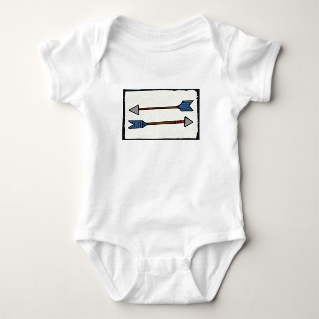 Pfeil-Baby-Bodysuit Baby Strampler (Vorderseite)