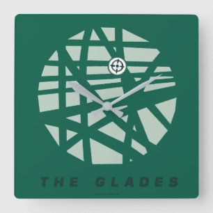 Pfeil   die Lichtungs-Stadt-Karte Quadratische Wanduhr