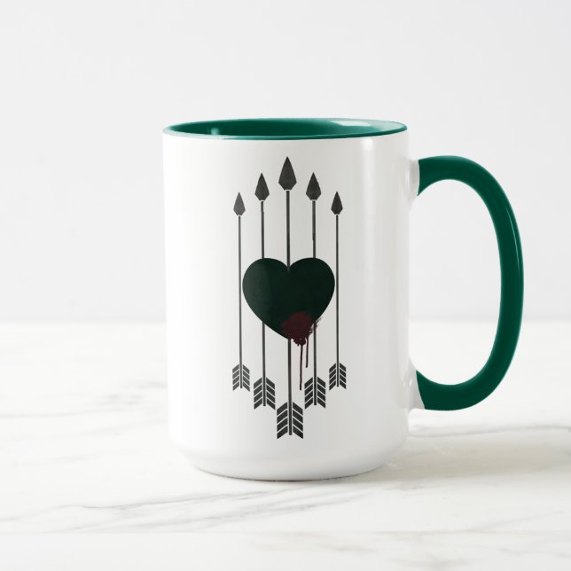 Pfeil | Durch Herz geschossene Pfeile Tasse (Rechts)