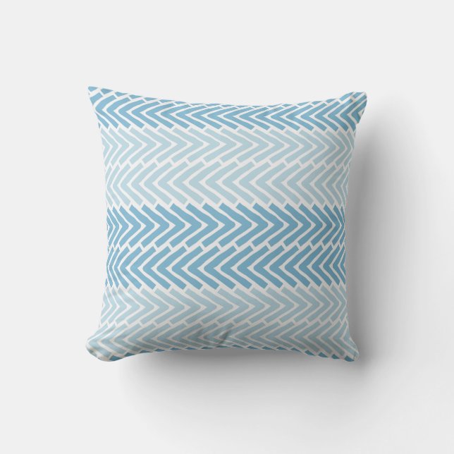 Pfeil Flow Blue Tones Throw Pillow Kissen (Vorderseite)